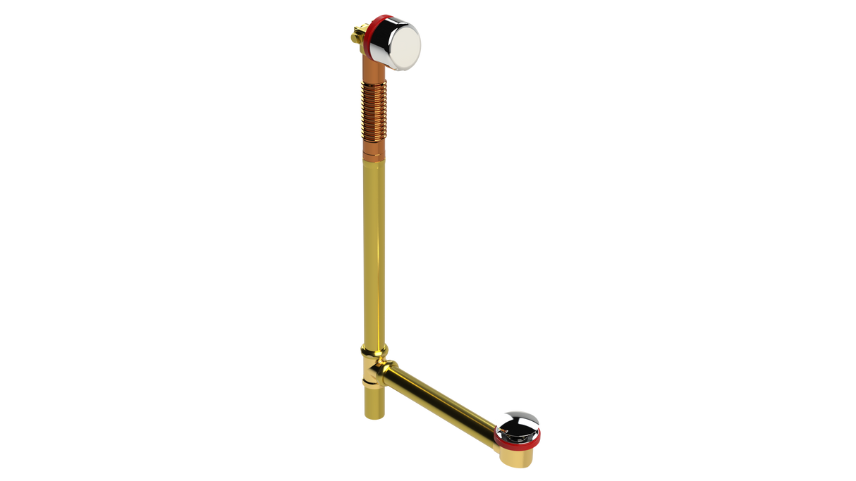 BRASS OFFSET FILL&DRAIN™ WASTE & OVERFLOW CLICKER® EXTENDED (360-5FDQ-27BCP)