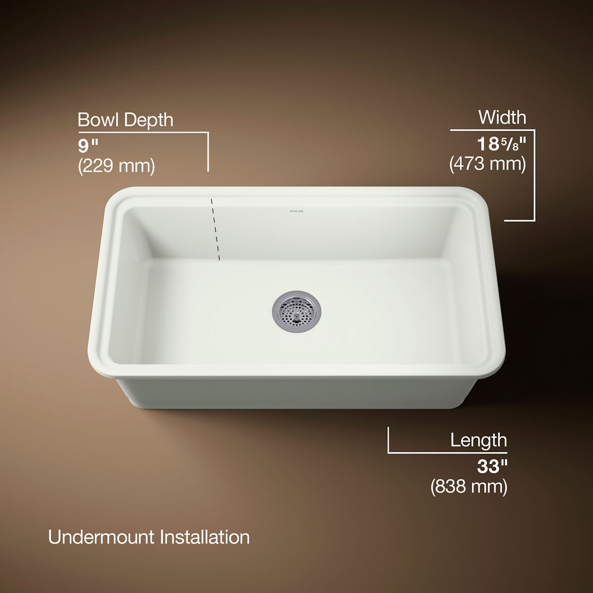 Audrine™ by Studio McGee 33" undermount single-bowl workstation kitchen sink