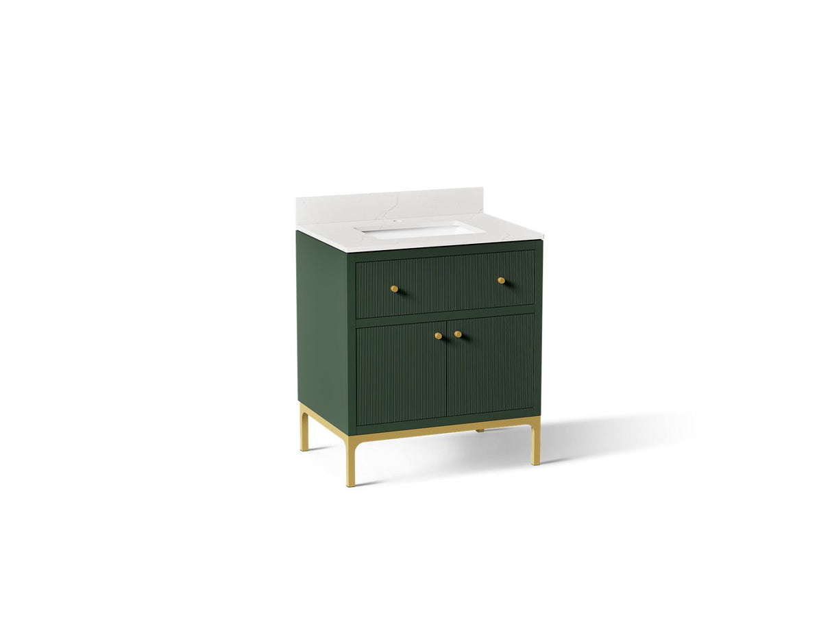 Calpa® 30" bathroom vanity cabinet with sink and quartz top