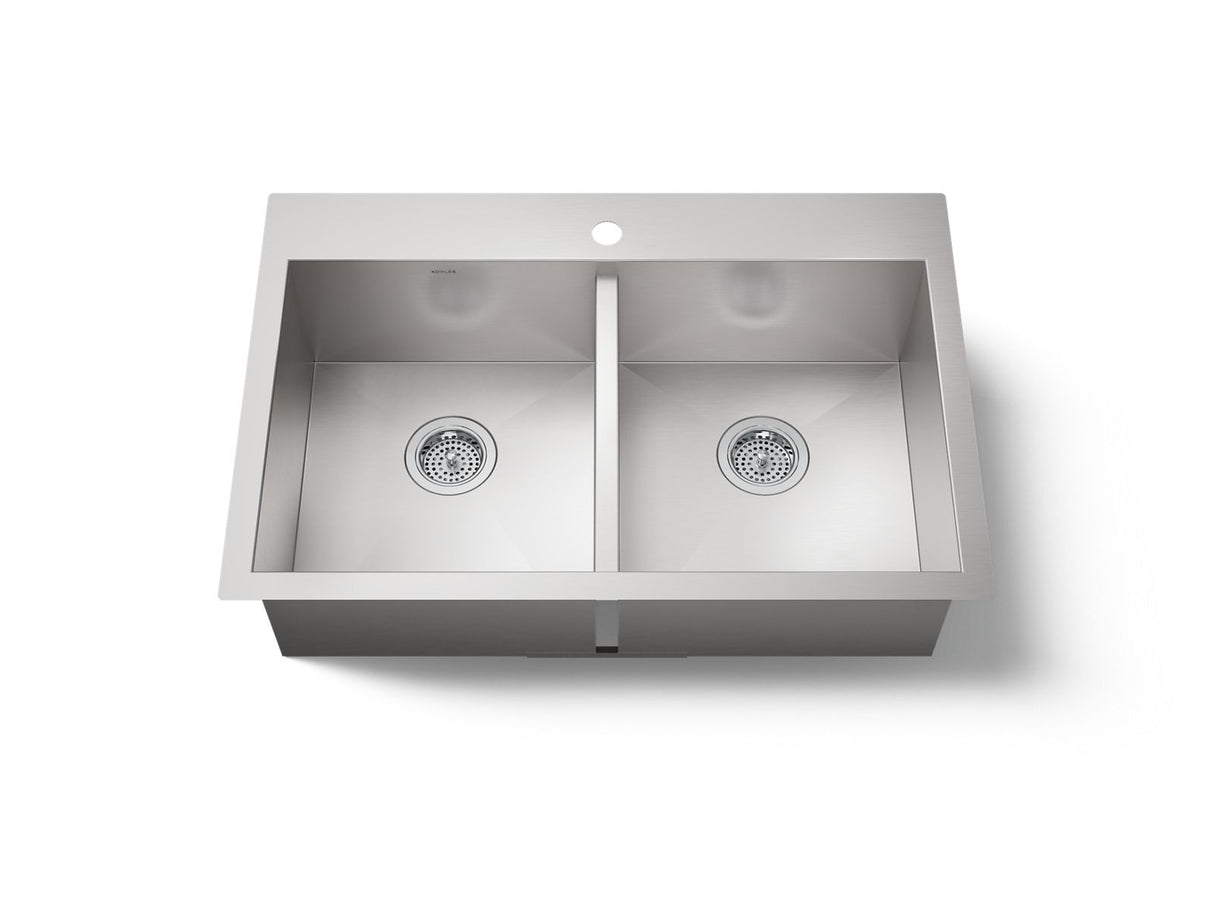 Vault™ 33" top-/undermount double-bowl kitchen sink