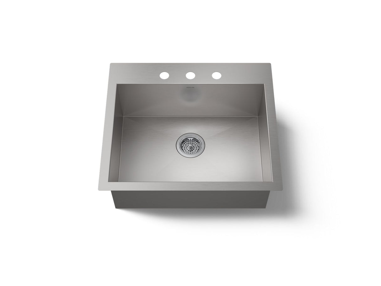 Vault™ 25" top-/undermount single-bowl kitchen sink