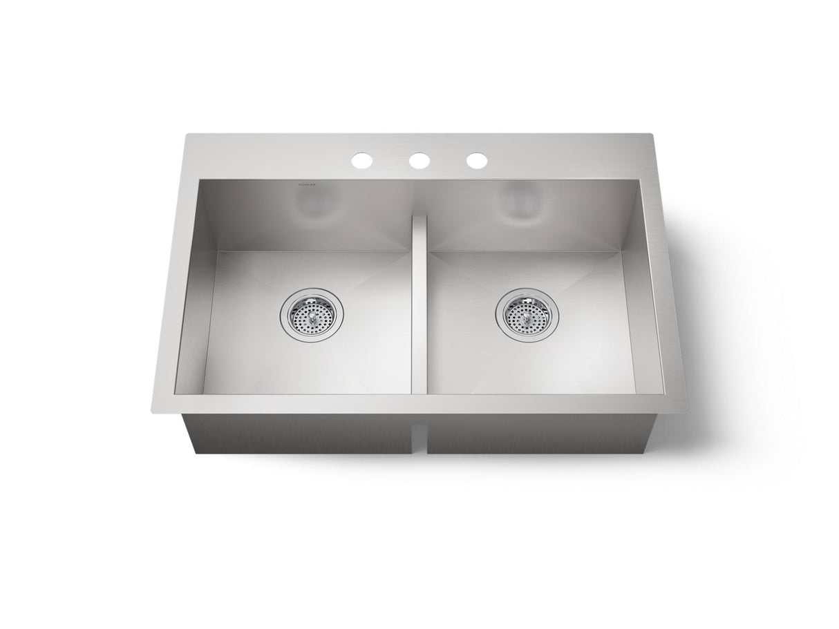 Vault™ Smart Divide® 33" top-/undermount double-bowl kitchen sink