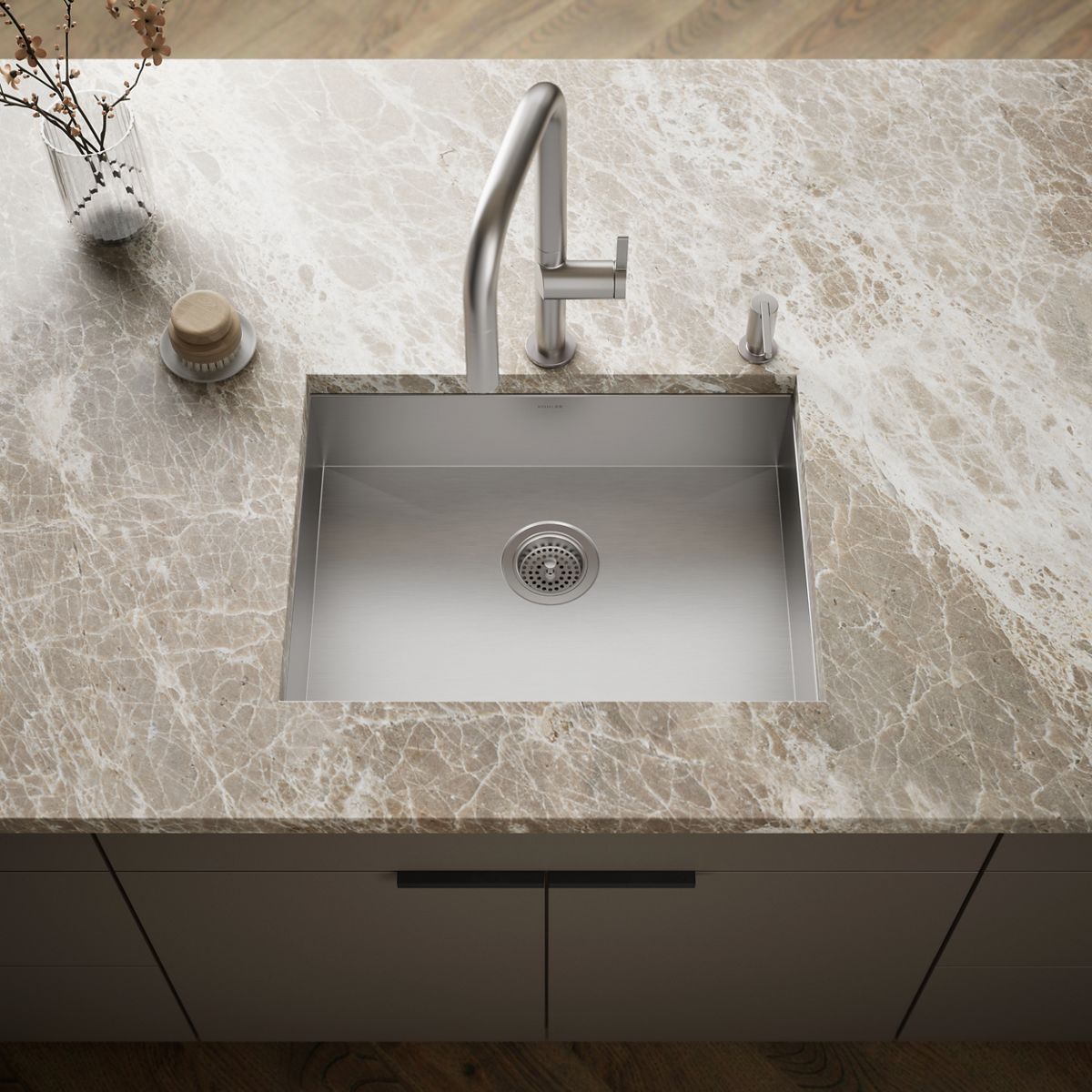 Vault™ 25" top-/undermount single-bowl kitchen sink
