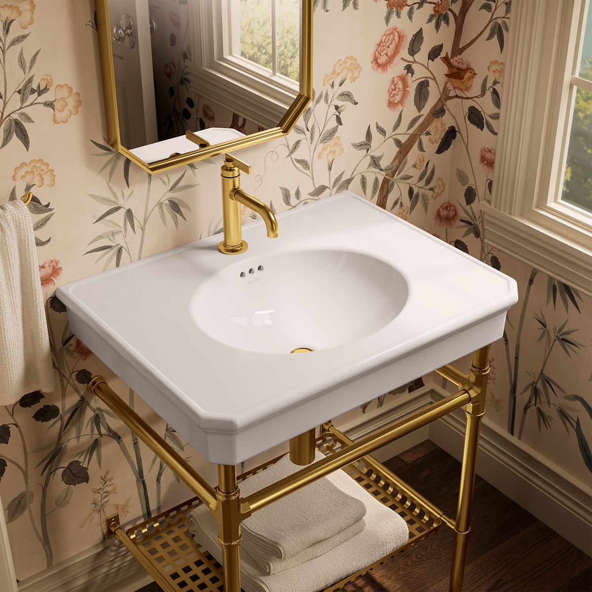 Claude™ by Studio McGee 30" rectangular console table bathroom sink