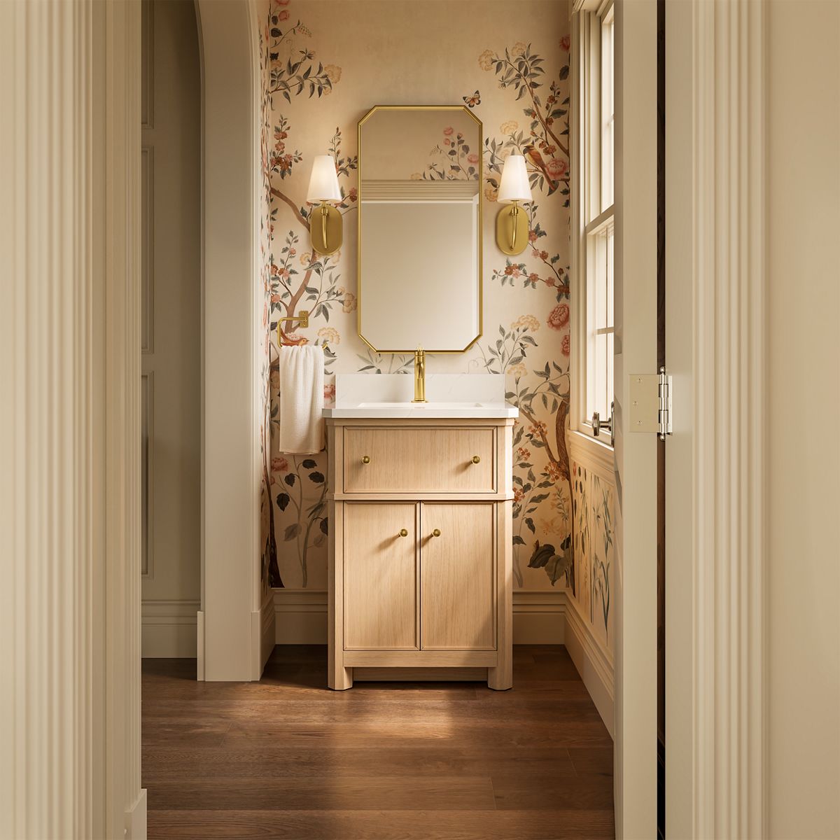 Claude™ by Studio McGee 24" bathroom vanity cabinet with sink and quartz top