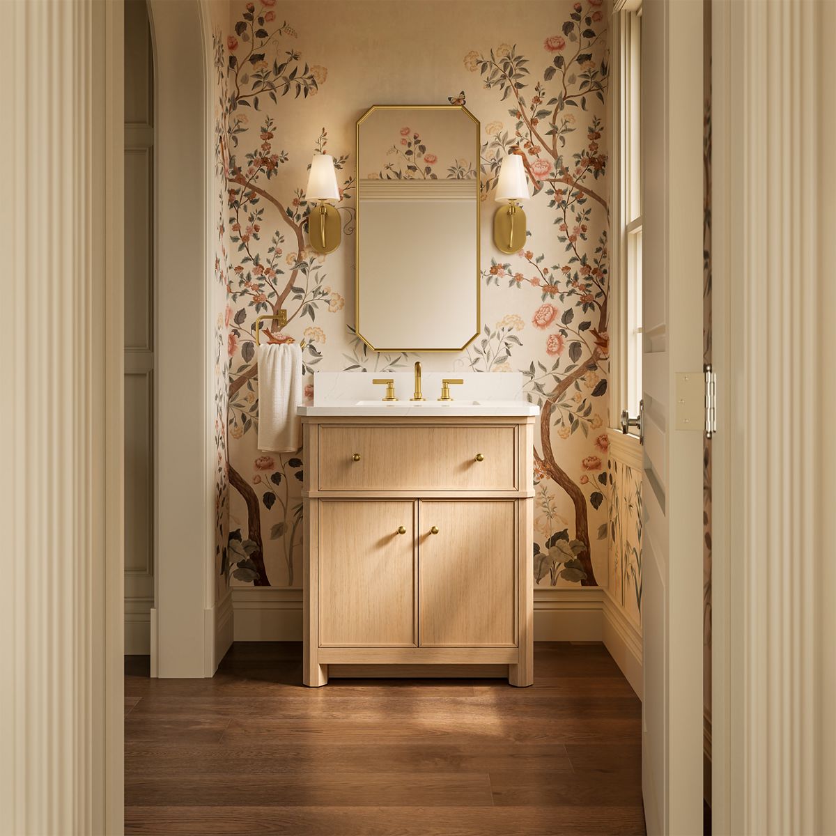 Claude™ by Studio McGee 30" bathroom vanity cabinet with sink and quartz top