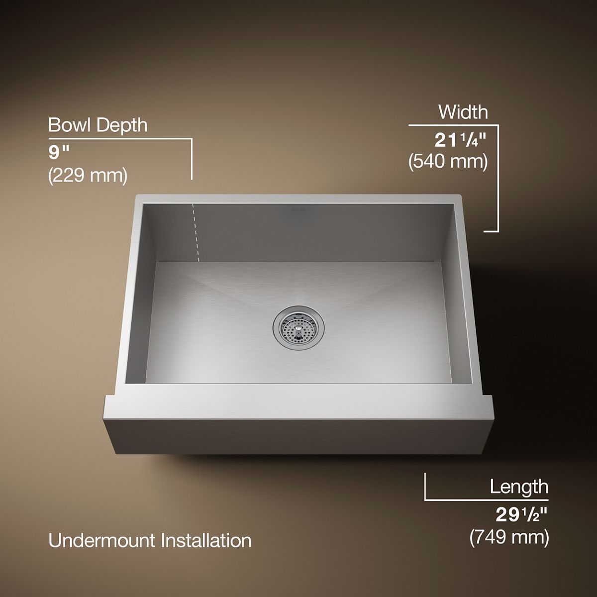 Vault™ 29-1/2" undermount single-bowl farmhouse kitchen sink