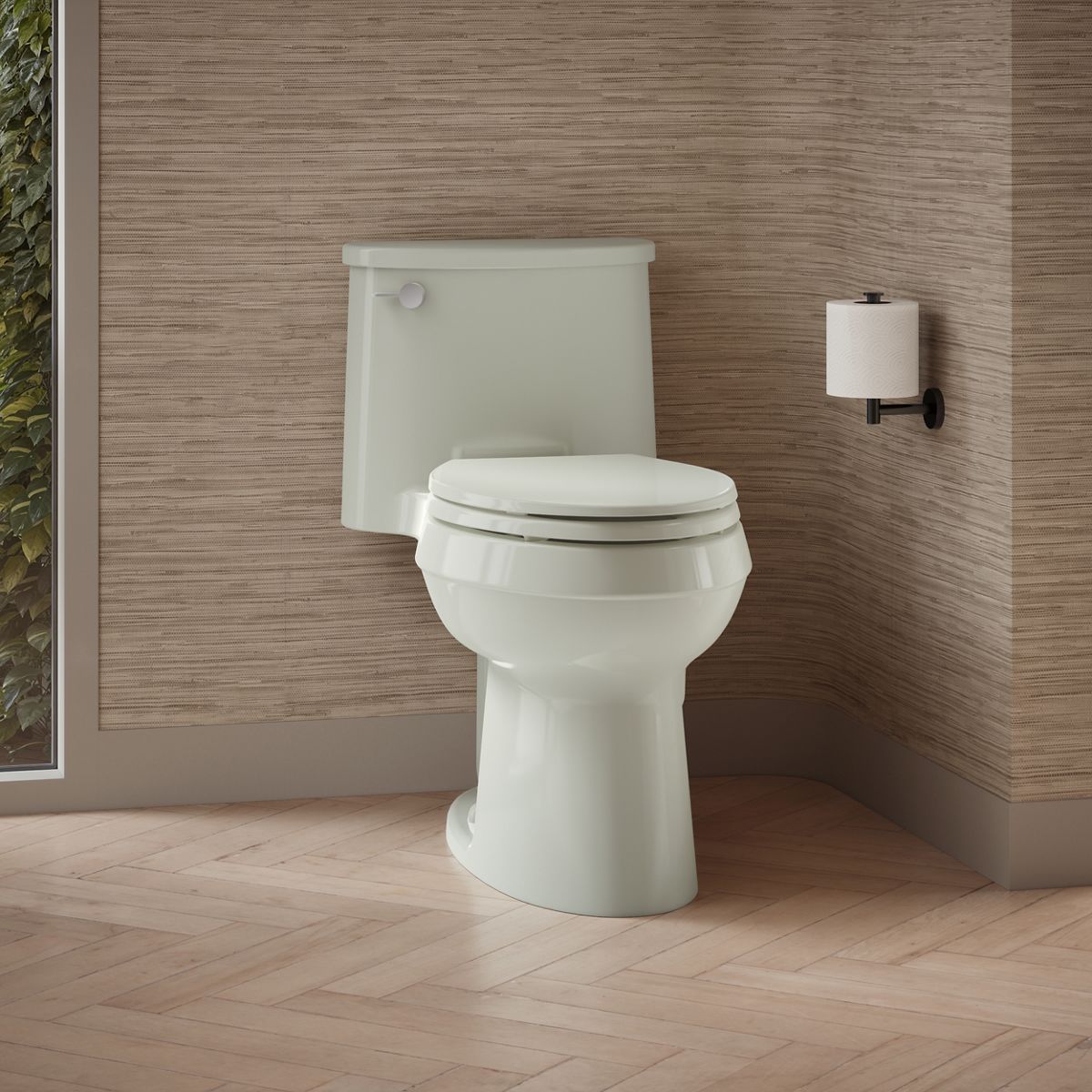 Adair® One-piece elongated toilet, 1.28 gpf