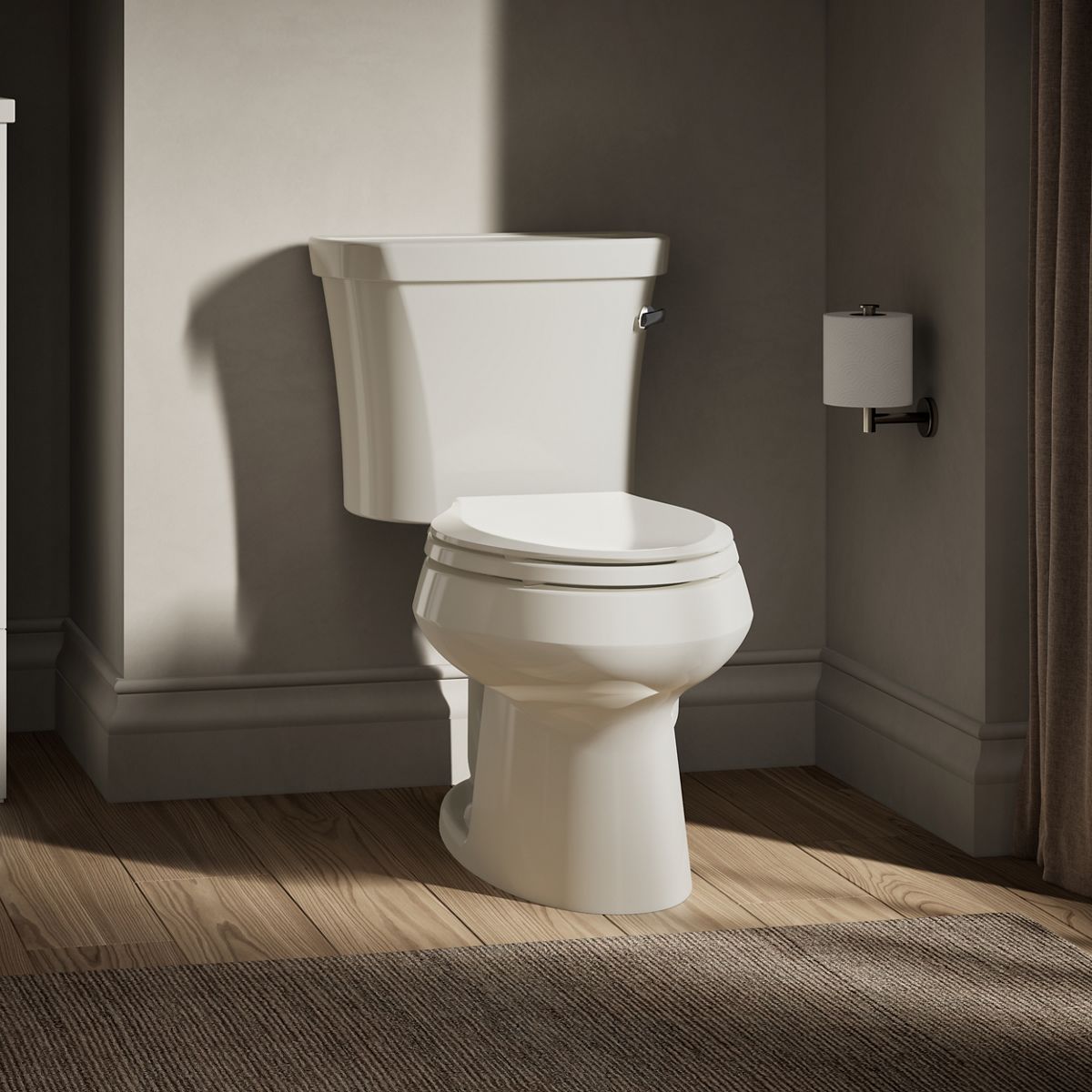 Wellworth® Two-piece elongated toilet, 1.28 gpf