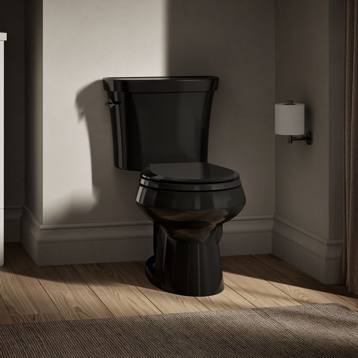 Wellworth® Two-piece round-front toilet, dual-flush