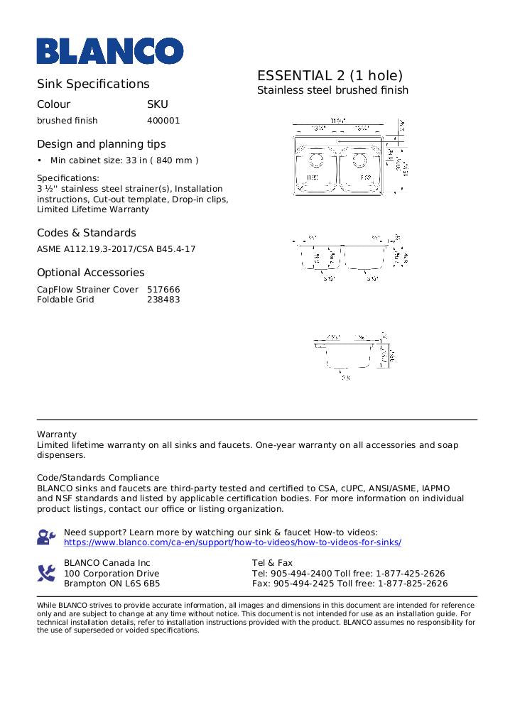 ESSENTIAL 2 (1 hole)