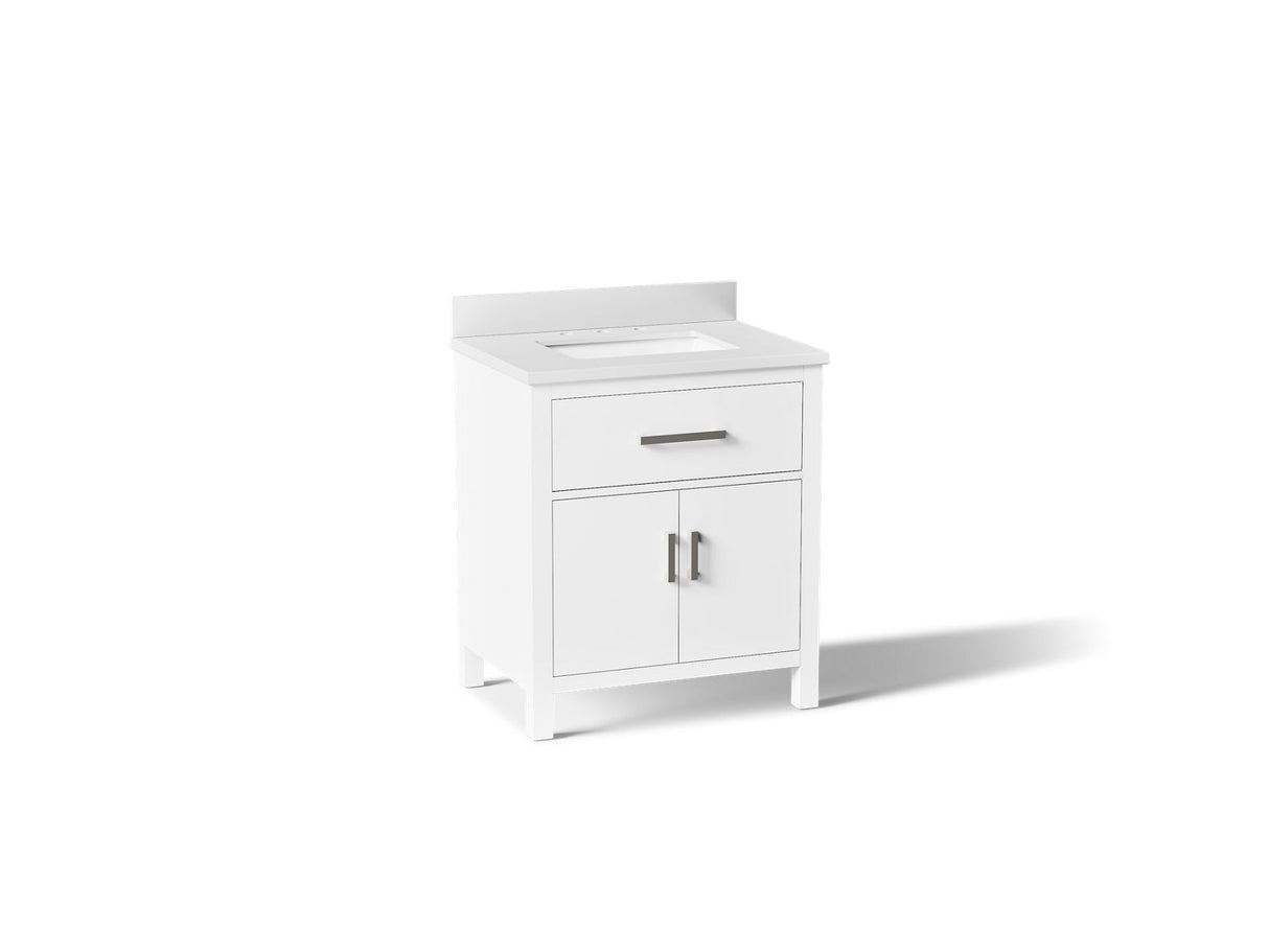 Kresla® 30" bathroom vanity cabinet with sink and quartz top