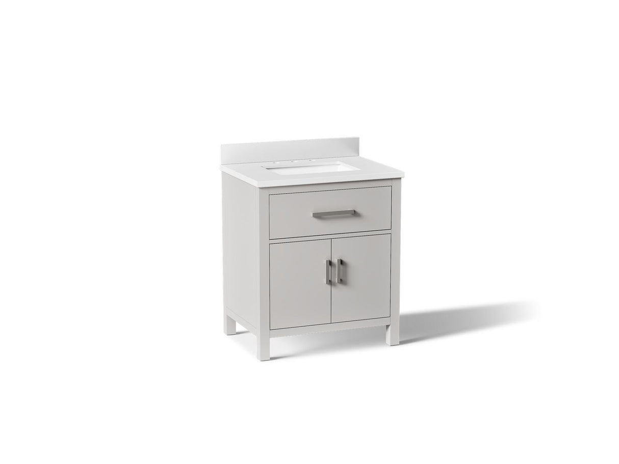 Kresla® 30" bathroom vanity cabinet with sink and quartz top