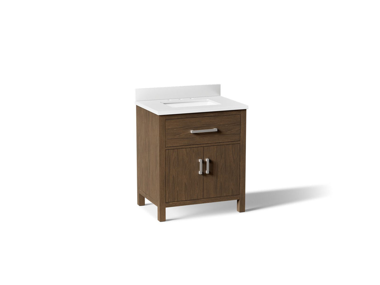 Kresla® 30" bathroom vanity cabinet with sink and quartz top
