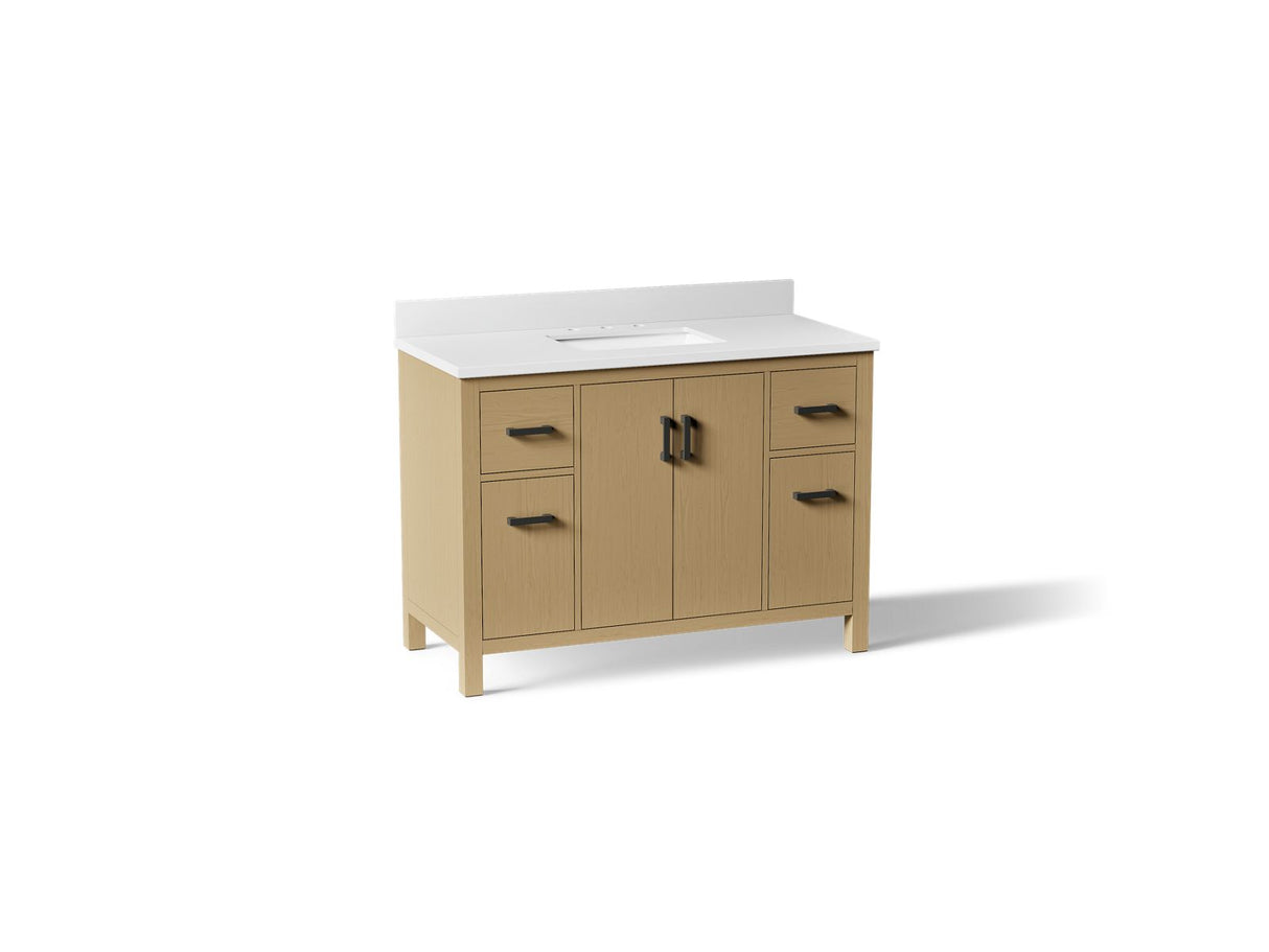 Kresla® 48" bathroom vanity cabinet with sink and quartz top