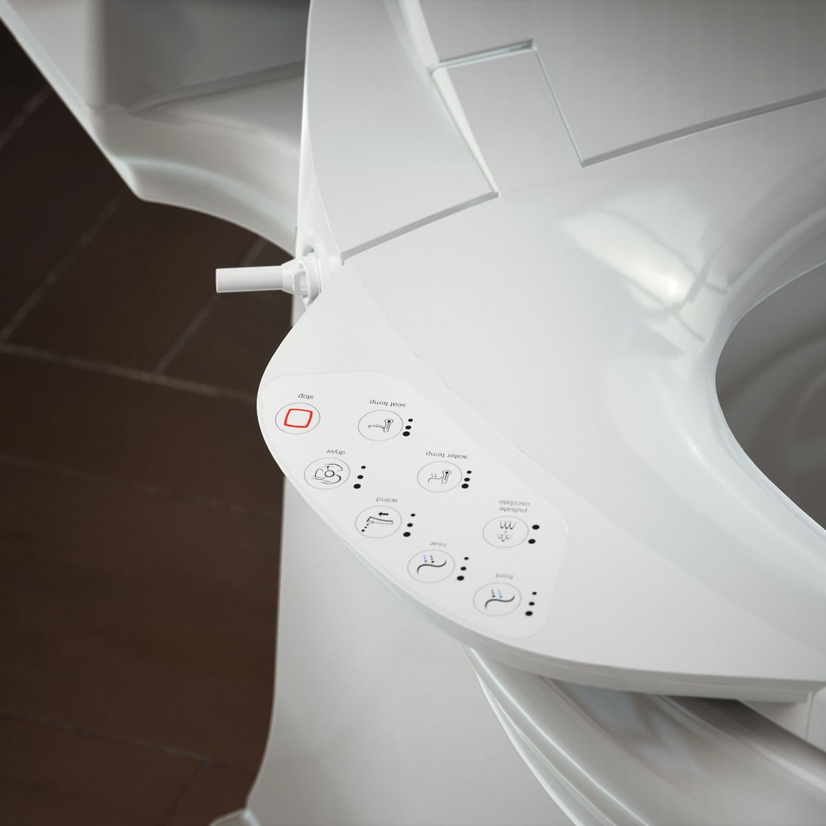 PureWash® E750 Elongated bidet toilet seat with remote control