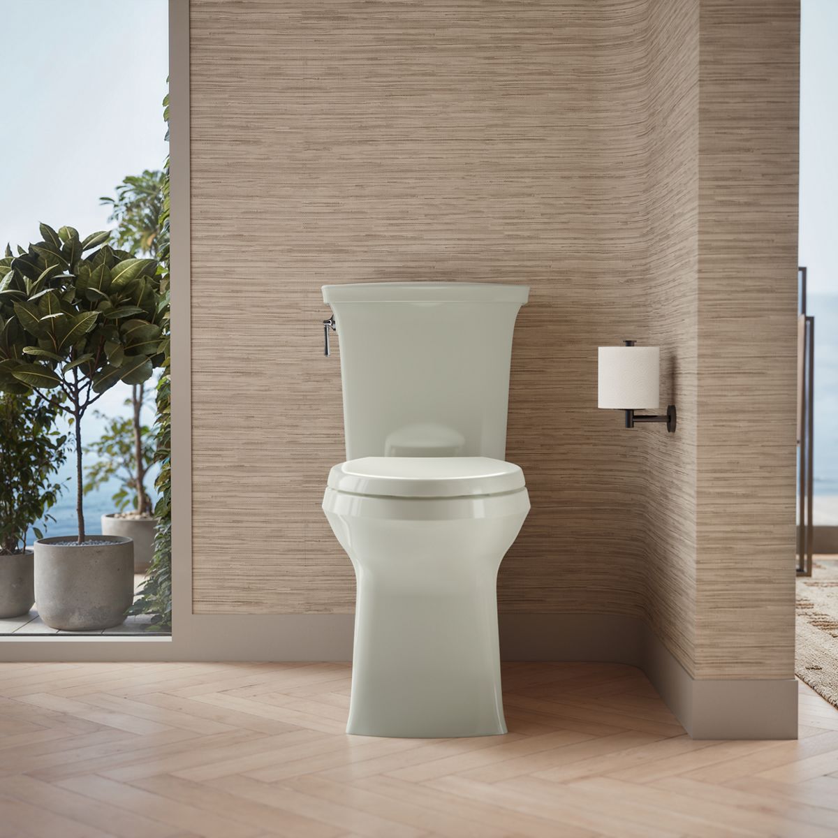 Corbelle® Elongated toilet bowl with skirted trapway