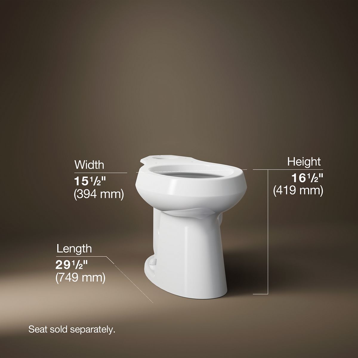 Highline® Elongated toilet bowl