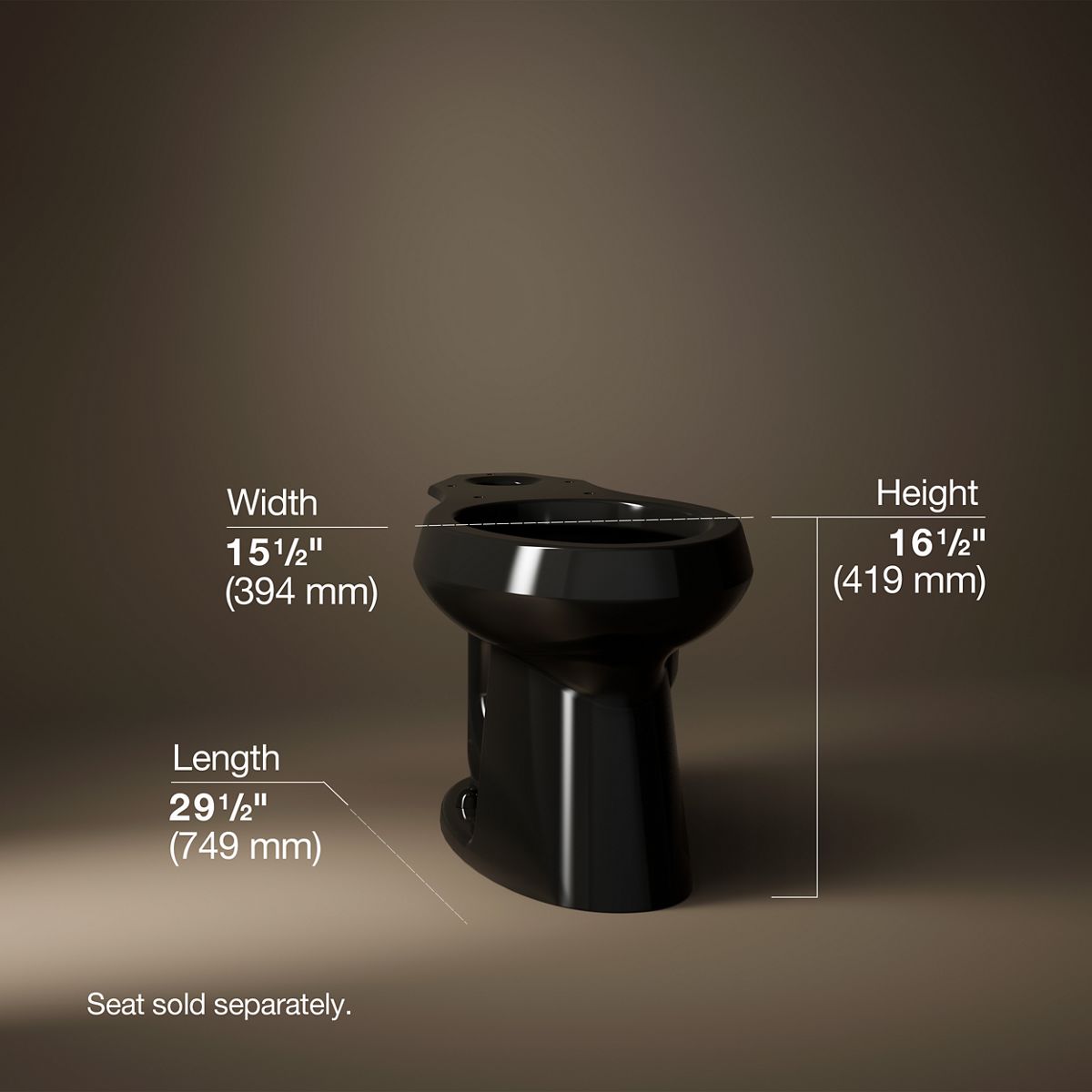Highline® Elongated toilet bowl