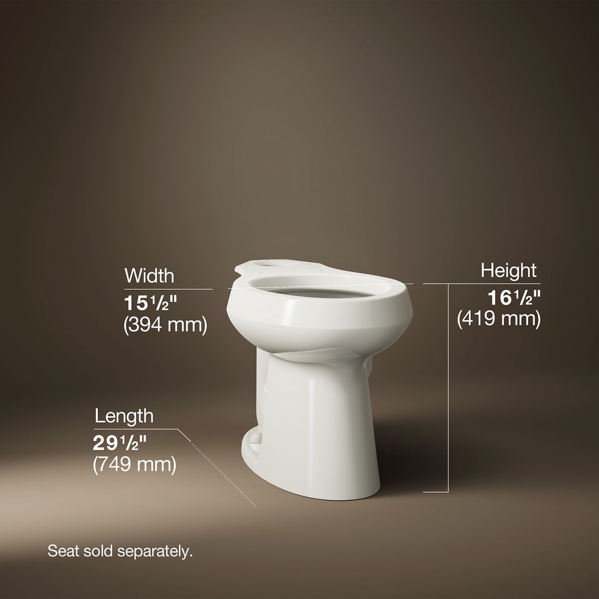 Highline® Elongated toilet bowl