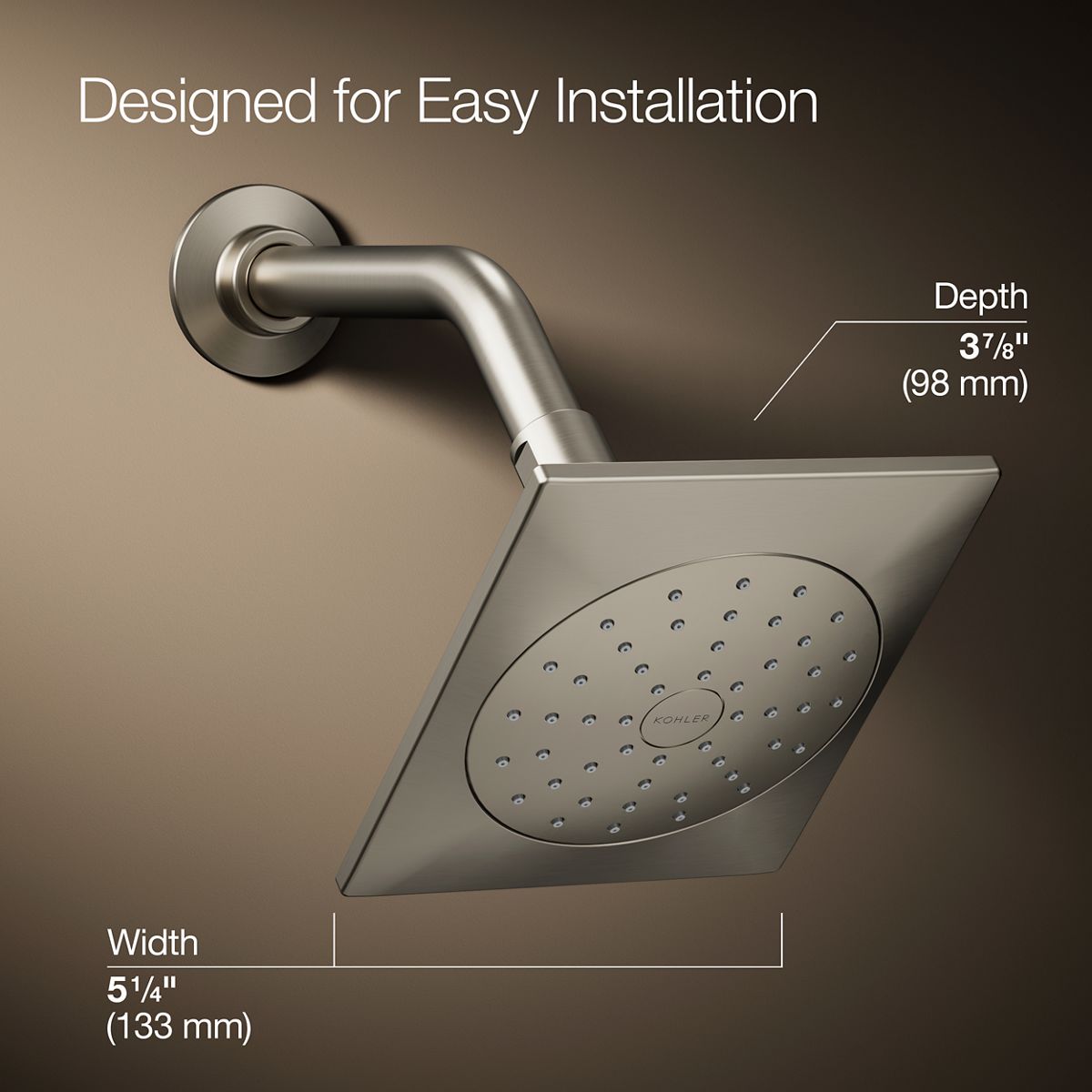 Loure® Single-function showerhead, 1.75 gpm