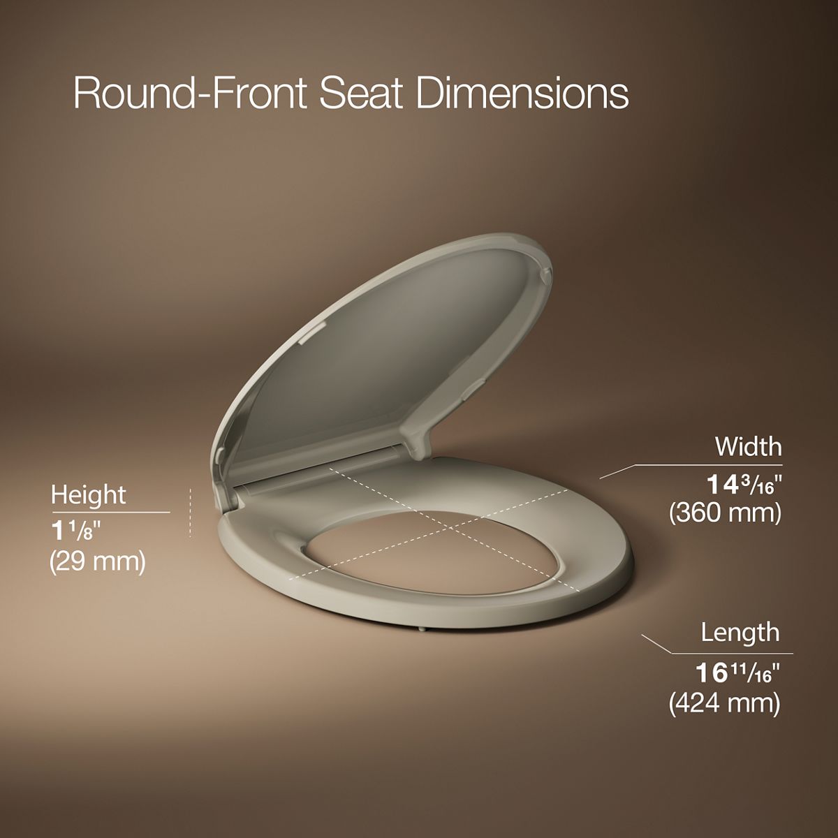 Cachet® ReadyLatch® Quiet-Close™ round-front toilet seat