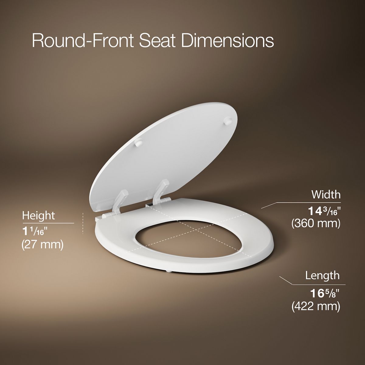 Stonewood® Round-front toilet seat