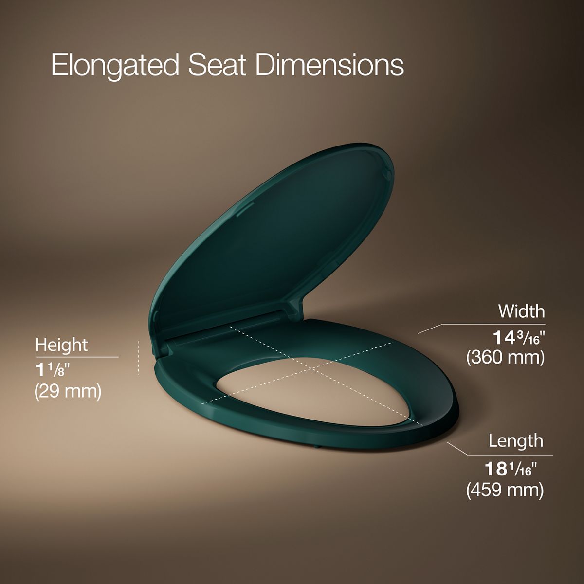 Glenbury™ ReadyLatch® Quiet-Close™ elongated toilet seat