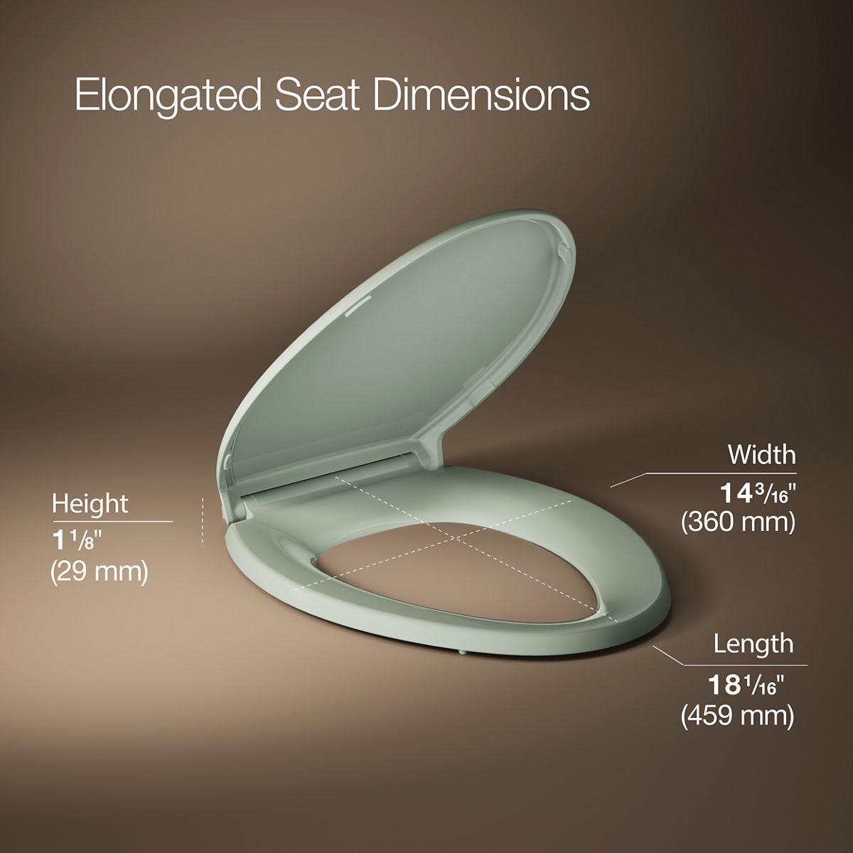 Glenbury™ ReadyLatch® Quiet-Close™ elongated toilet seat