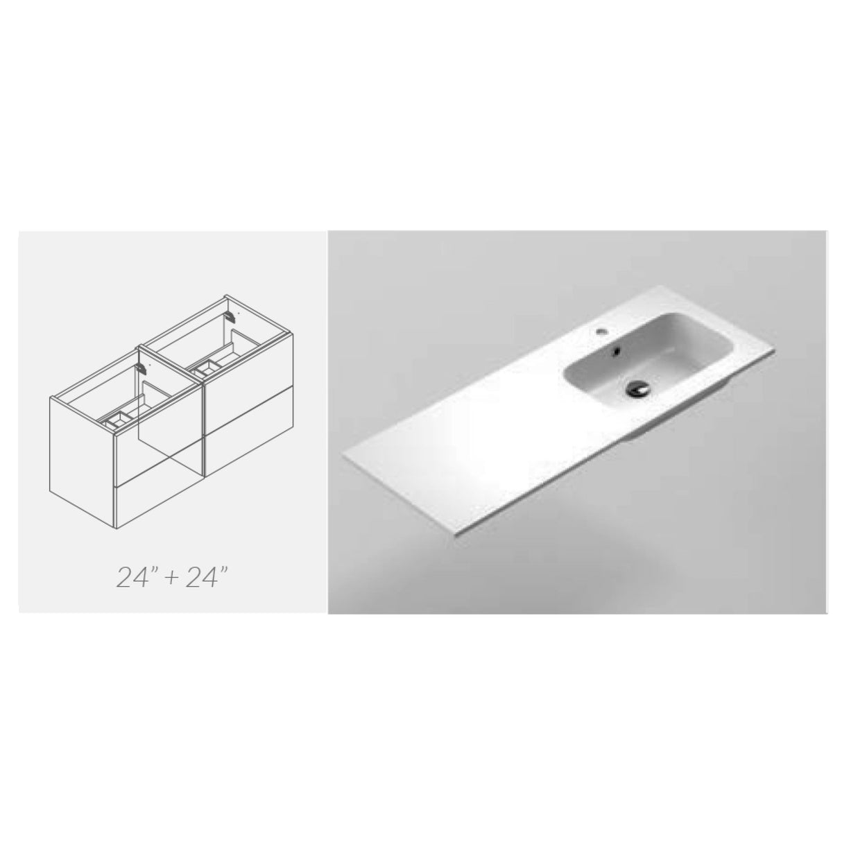 Evolve 48" MX3 Basin Offset Right
