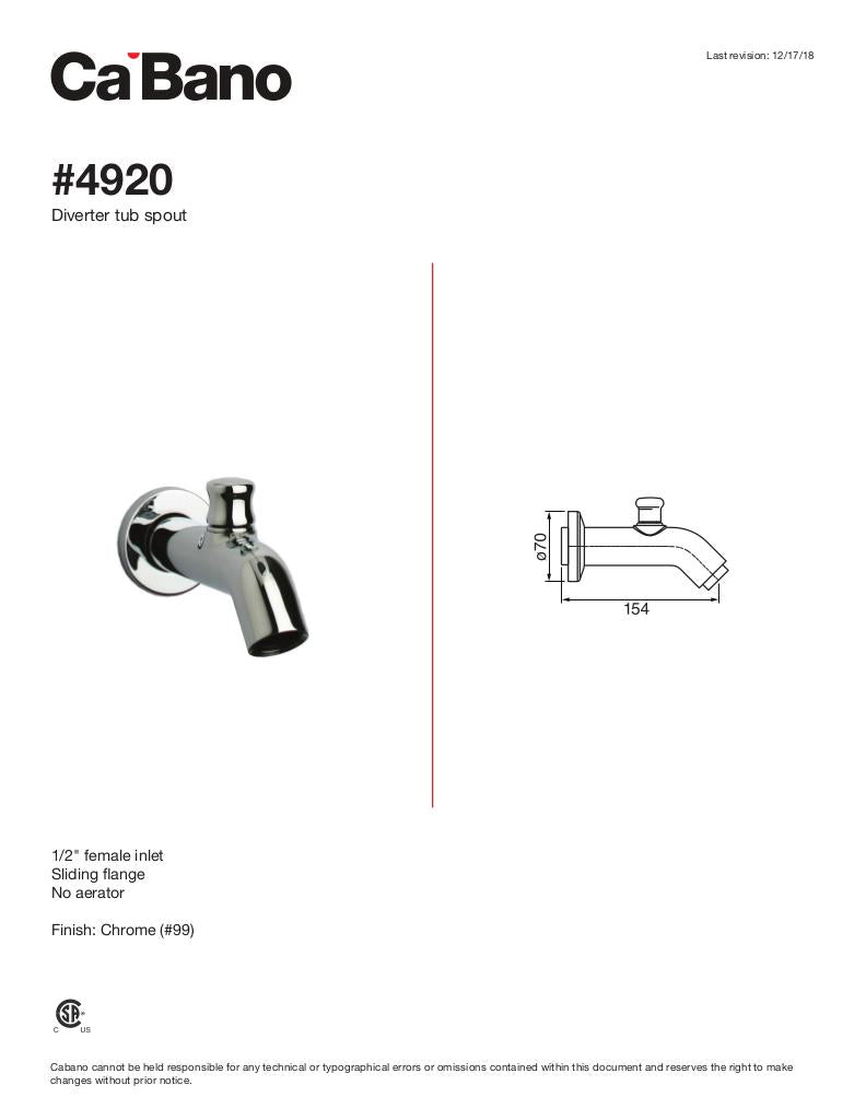 Diverter tub spout - image 4