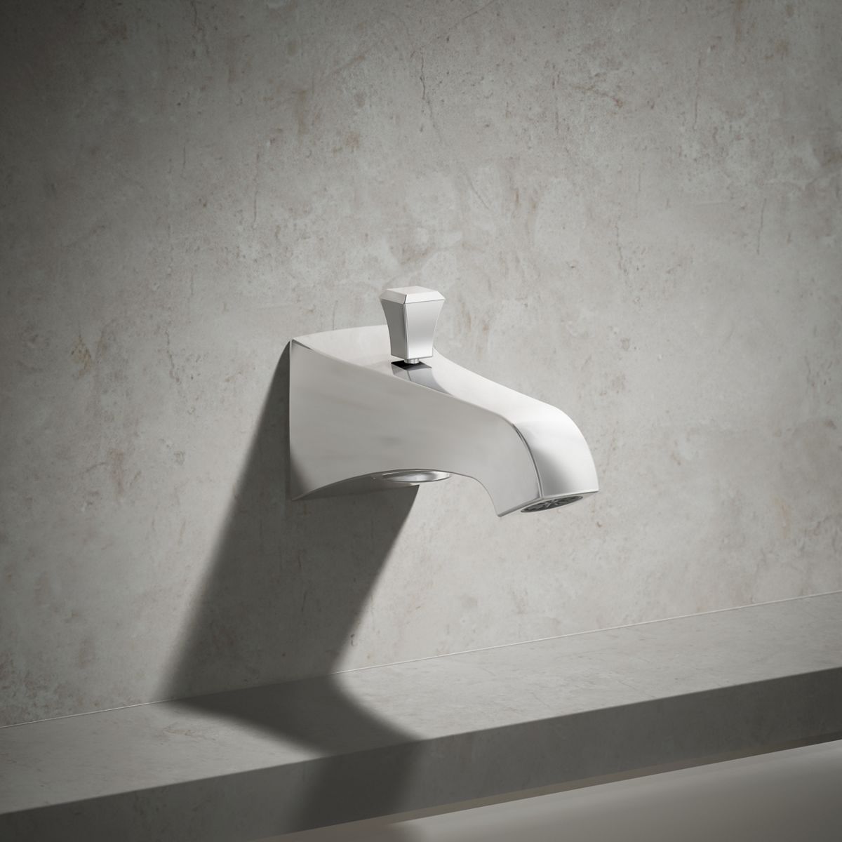 Memoirs® Stately Wall-mount bath spout with Deco design and diverter