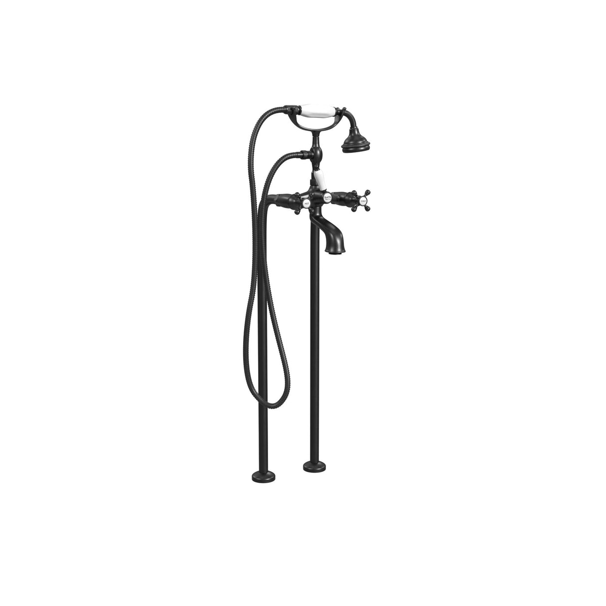 5100 SERIES Free-Standing Tub Filler - Cross Handles - Porcelain Accents 5102/3965
