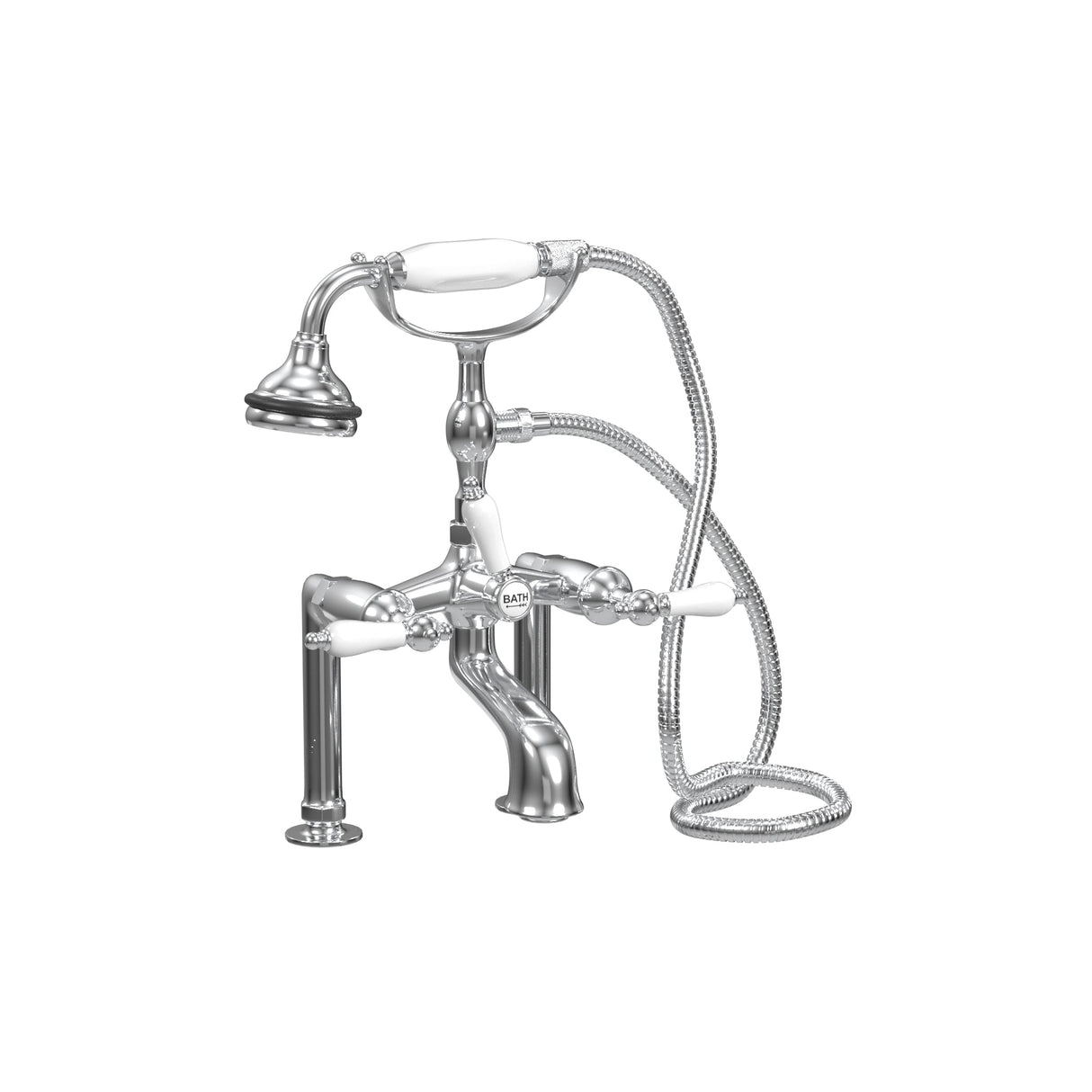 5100 SERIES Extra-Tall Deck-Mount Tub Filler - Lever Handles - Porcelain Accents 5112-LEV