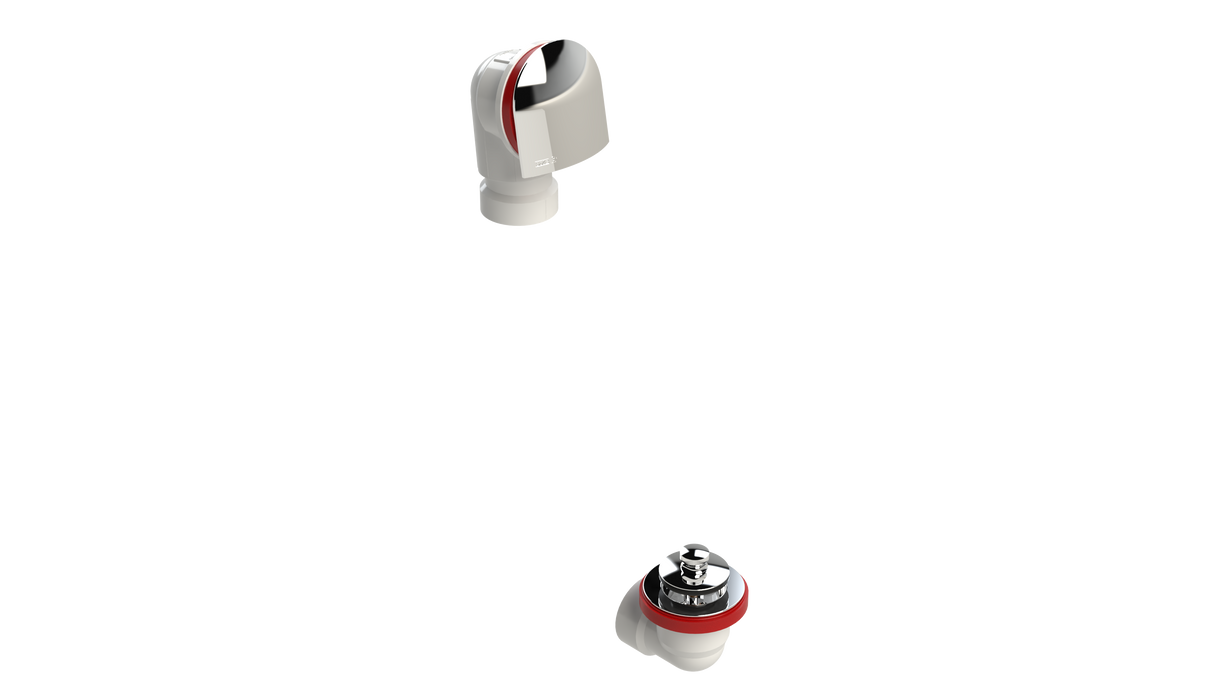 PVC OFFSET DRAIN WASTE & OVERFLOW PUSH-PULL HALF KIT (5150PPHK-CP)