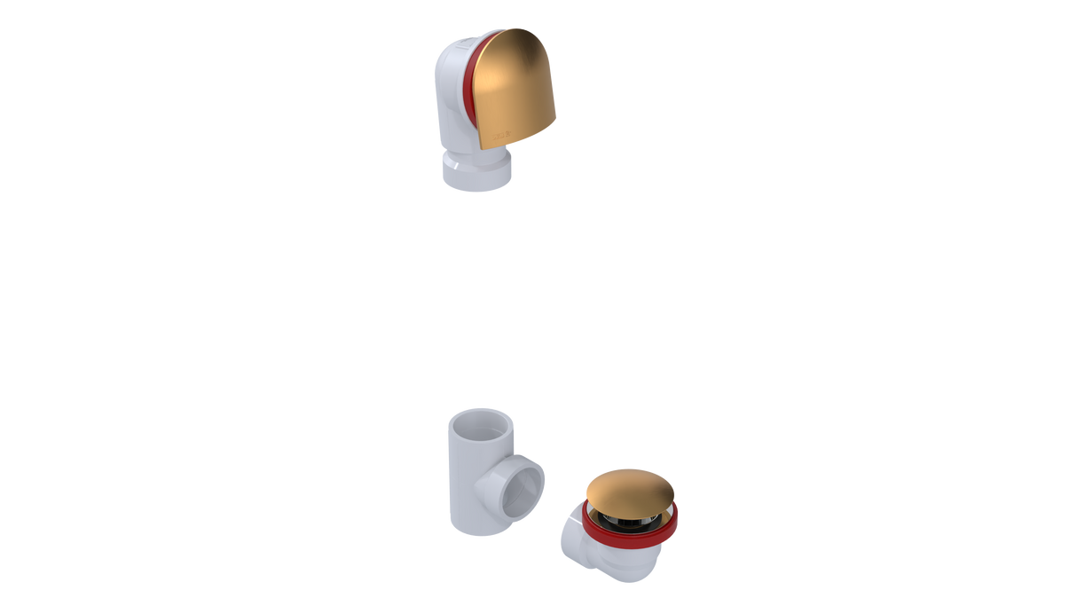 PVC OFFSET WASTE & OVERFLOW CLICKER® KIT (5150QK)
