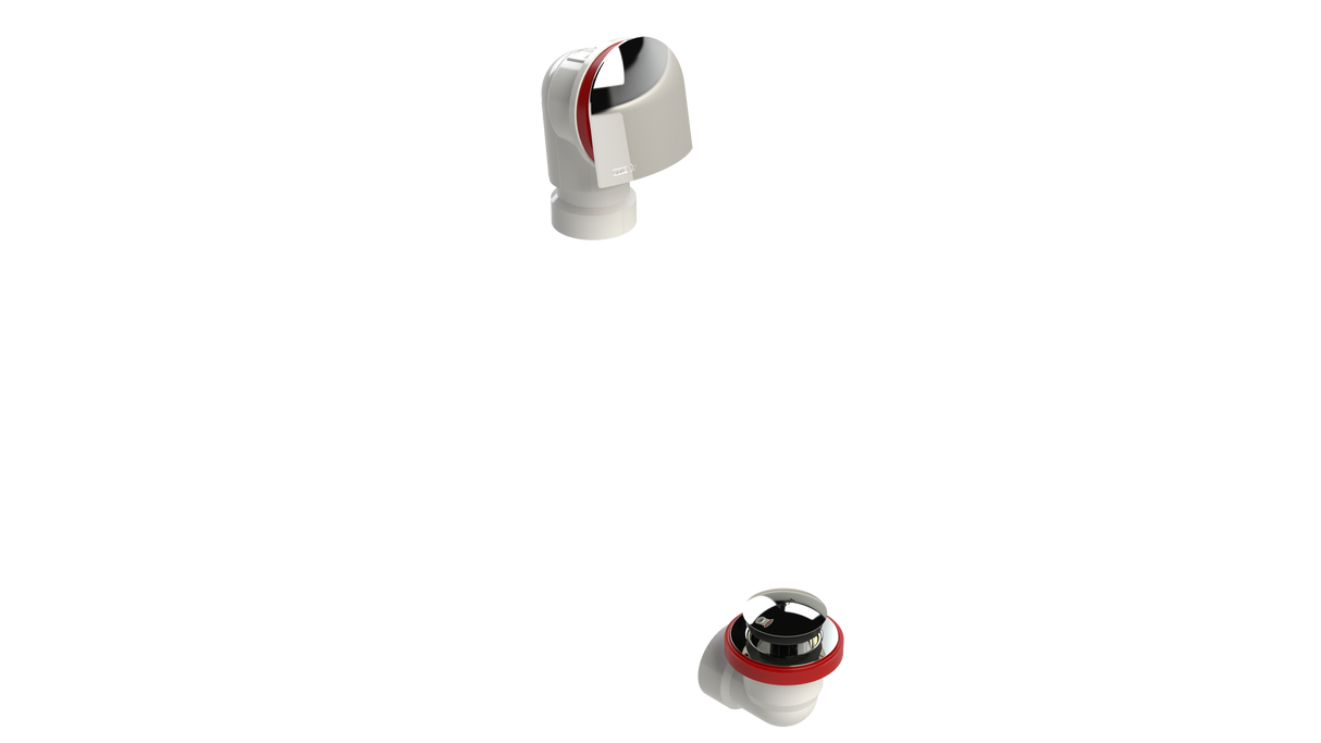 PVC OFFSET WASTE & OVERFLOW TIP-TOE HALF KIT (5150TIPHK)