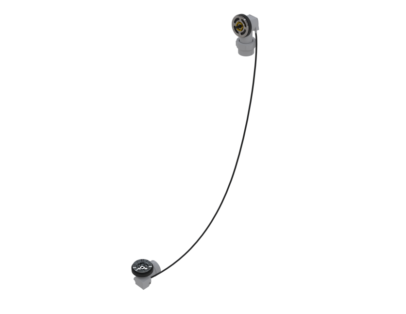 PVC OFFSET WASTE & OVERFLOW ROUGH-IN CABLE-DRIVE - HALF KIT (LESS PIPE, LESS TEE) (5151CRI-39HK)