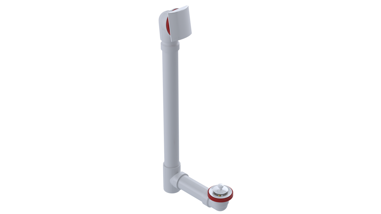 PVC OFFSET WASTE & OVERFLOW LIFT & TURN EXTENDED (5151L-20W)