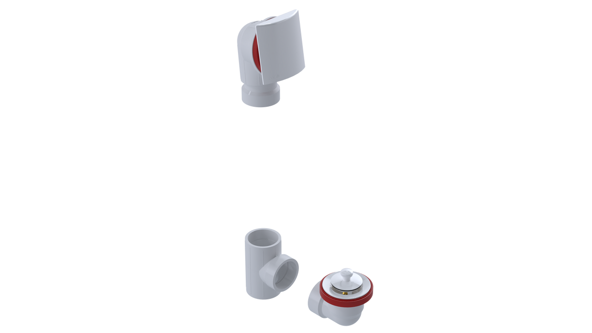 PVC OFFSET WASTE & OVERFLOW LIFT & TURN KIT (5151LK)