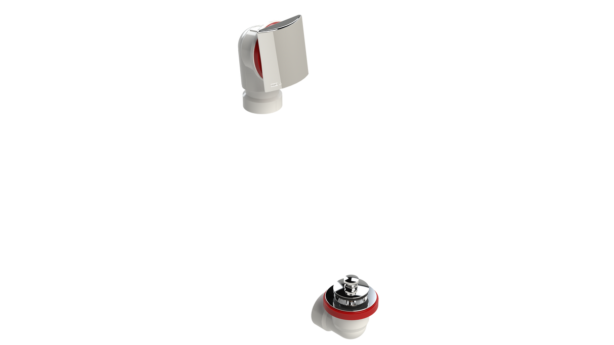PVC OFFSET DRAIN WASTE & OVERFLOW PUSH-PULL HALF KIT (5151PPHK-CP)