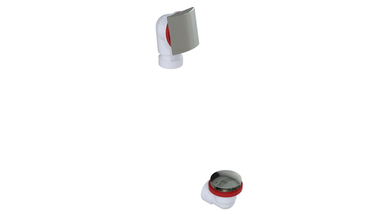 PVC OFFSET WASTE & OVERFLOW TIP-TOE HALF KIT (5151TIPHK)