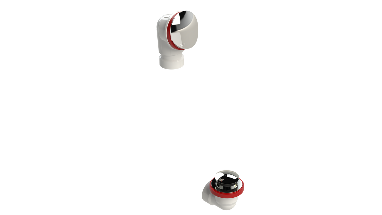 PVC OFFSET WASTE & OVERFLOW TIP-TOE HALF KIT (5152TIPHK)