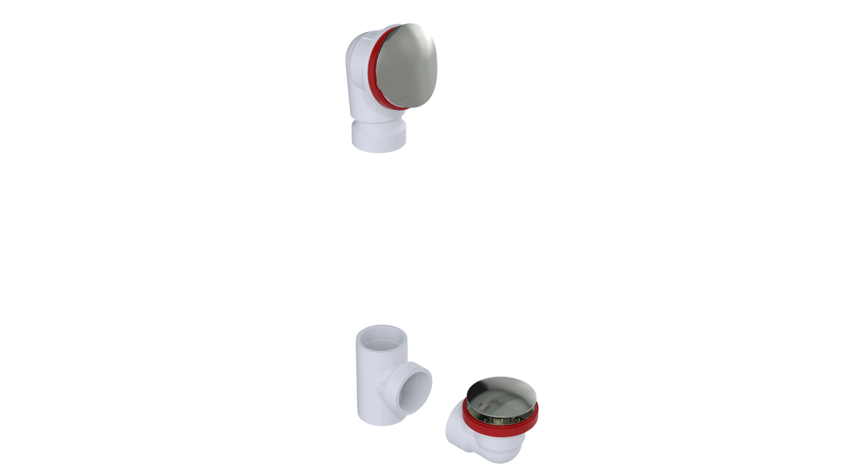 PVC OFFSET WASTE & OVERFLOW TIP-TOE KIT (5152TIPK)