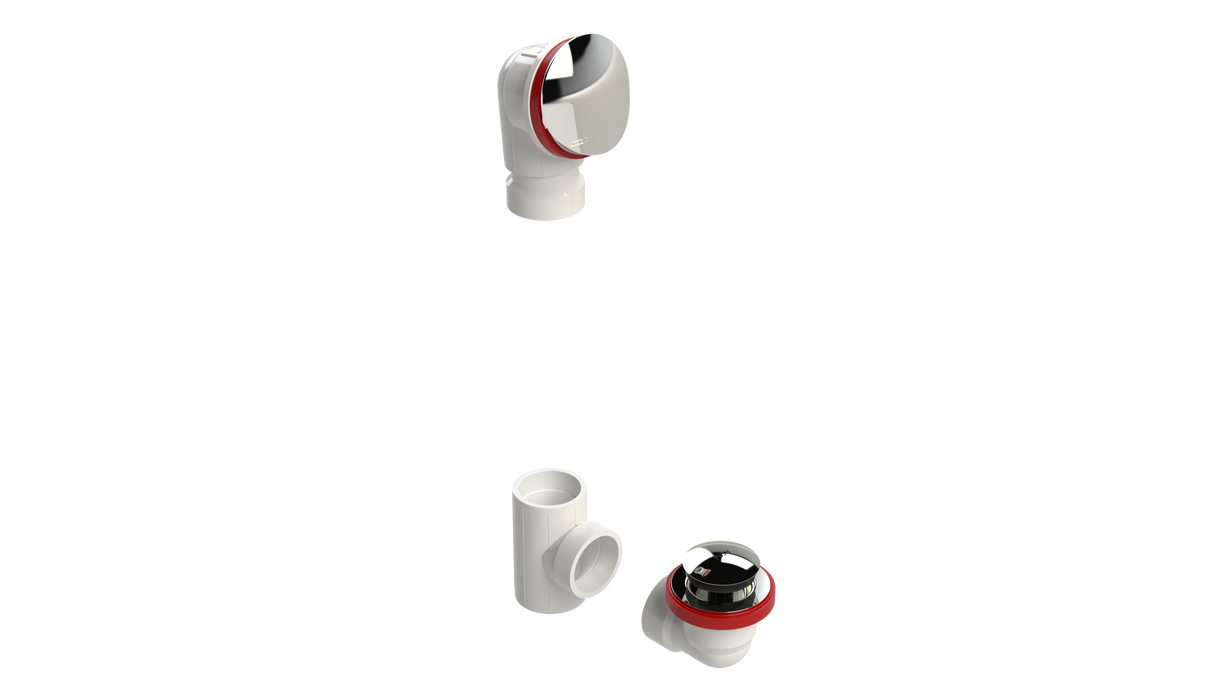 PVC OFFSET WASTE & OVERFLOW TIP-TOE KIT (5152TIPK)