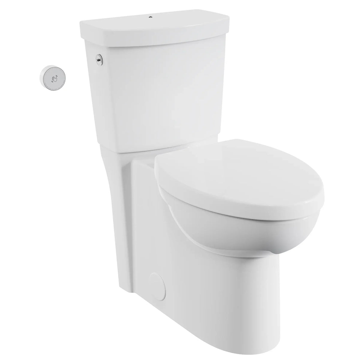 Studio Touchless Skirted Two-Piece 1.28 gpf/4.8 Lpf Chair Height Elongated Toilet with Seat and Locking Tank Lid