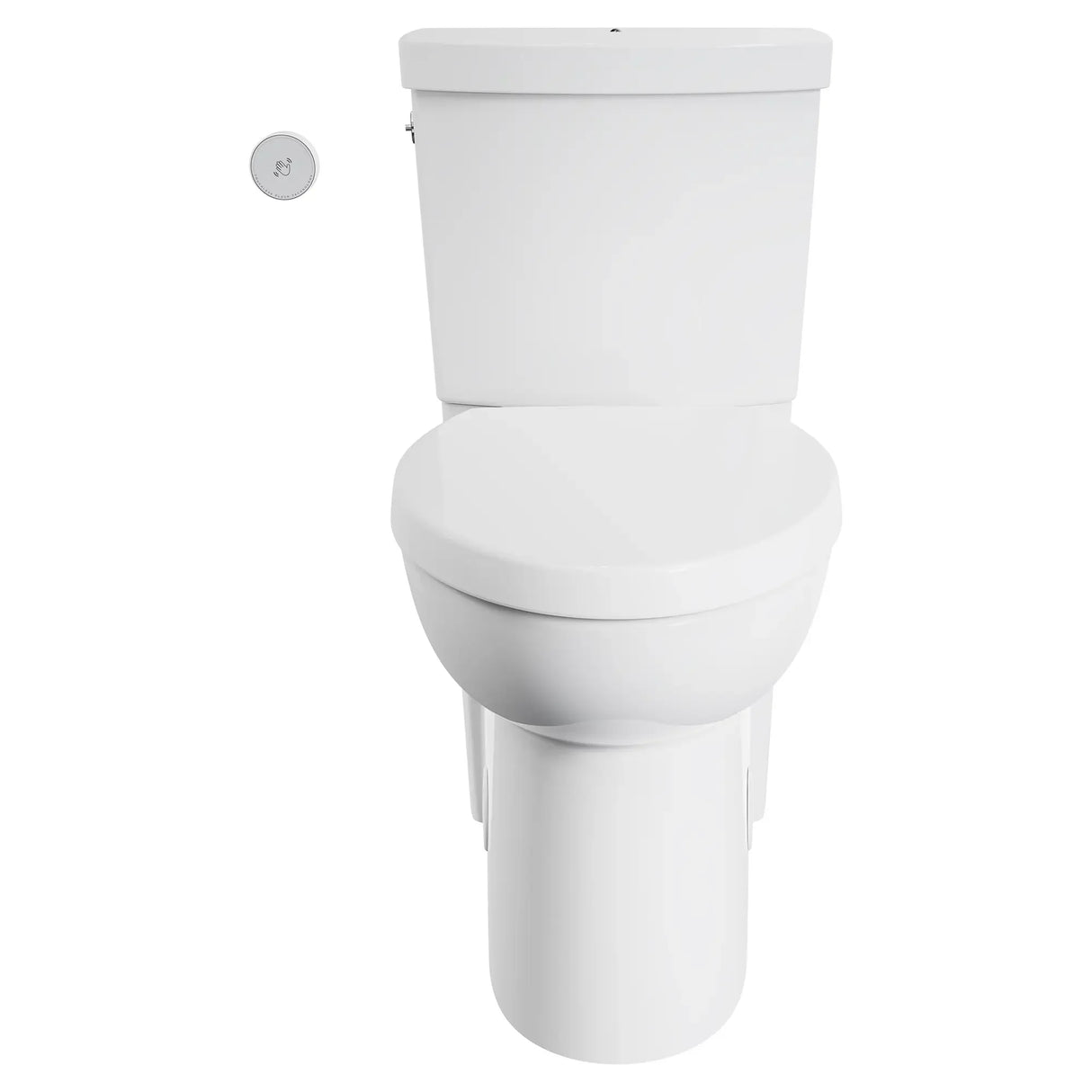 Studio Touchless Skirted Two-Piece 1.28 gpf/4.8 Lpf Chair Height Elongated Toilet with Seat and Locking Tank Lid