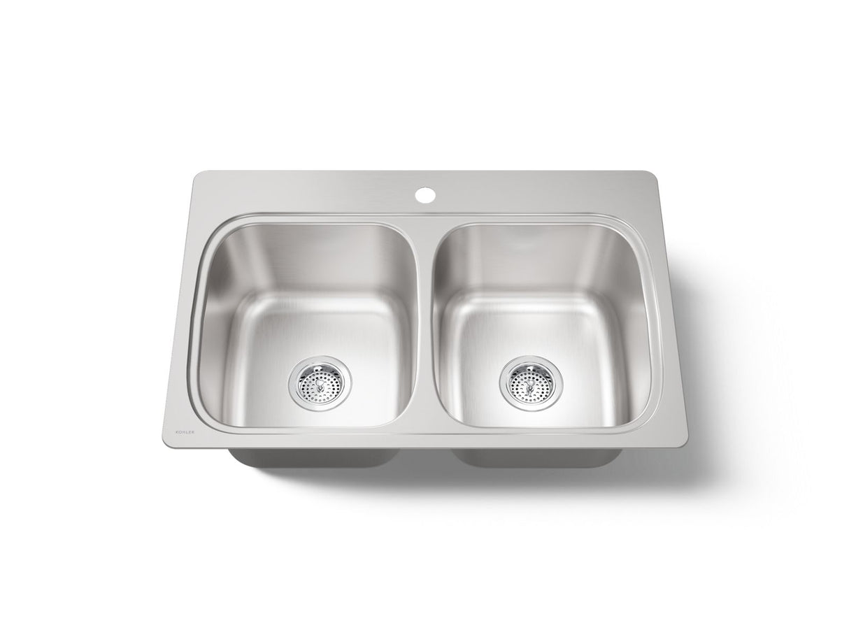 Verse™ 33" top-mount double-bowl kitchen sink