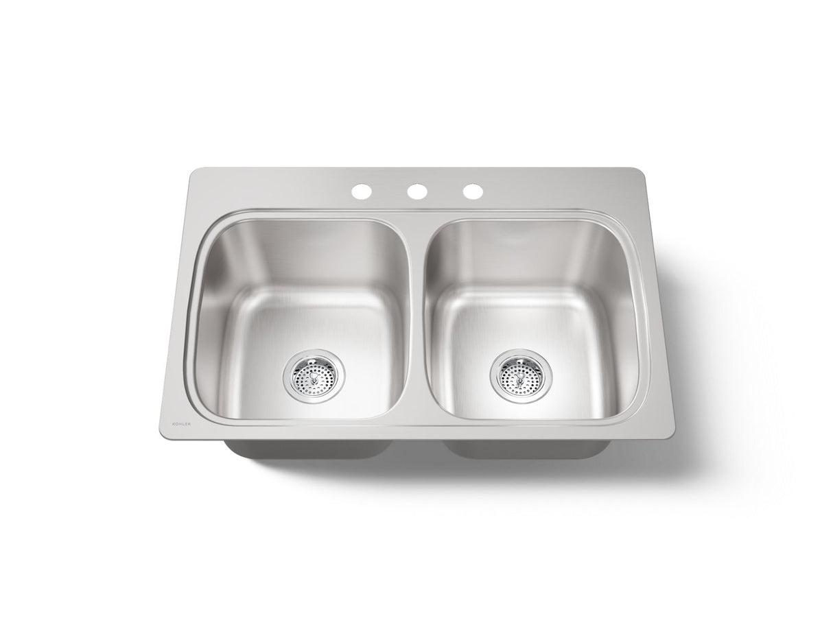 Verse™ 33" top-mount double-bowl kitchen sink