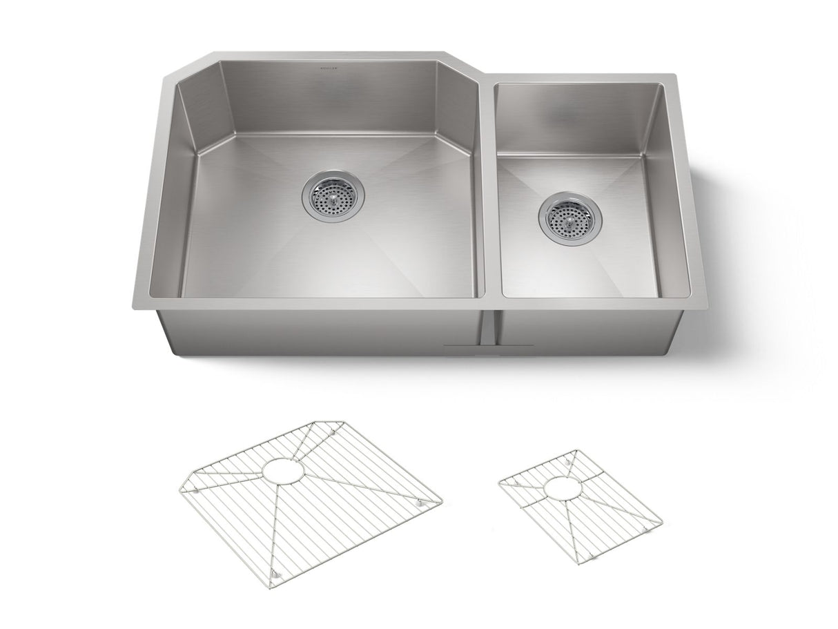 Strive® 35-1/2" undermount double-bowl kitchen sink